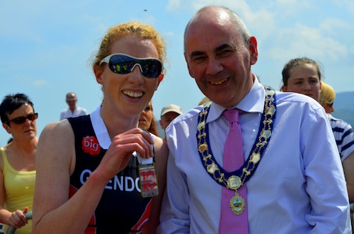 Deputy Mayor Packie McDonald pictured with Ladies Winner Rachel Glendon. Photograph: Brendan Monaghan Deputy Mayor Packie McDonald pictured with Ladies Winner Rachel Glendon. Photograph: Brendan Monaghan